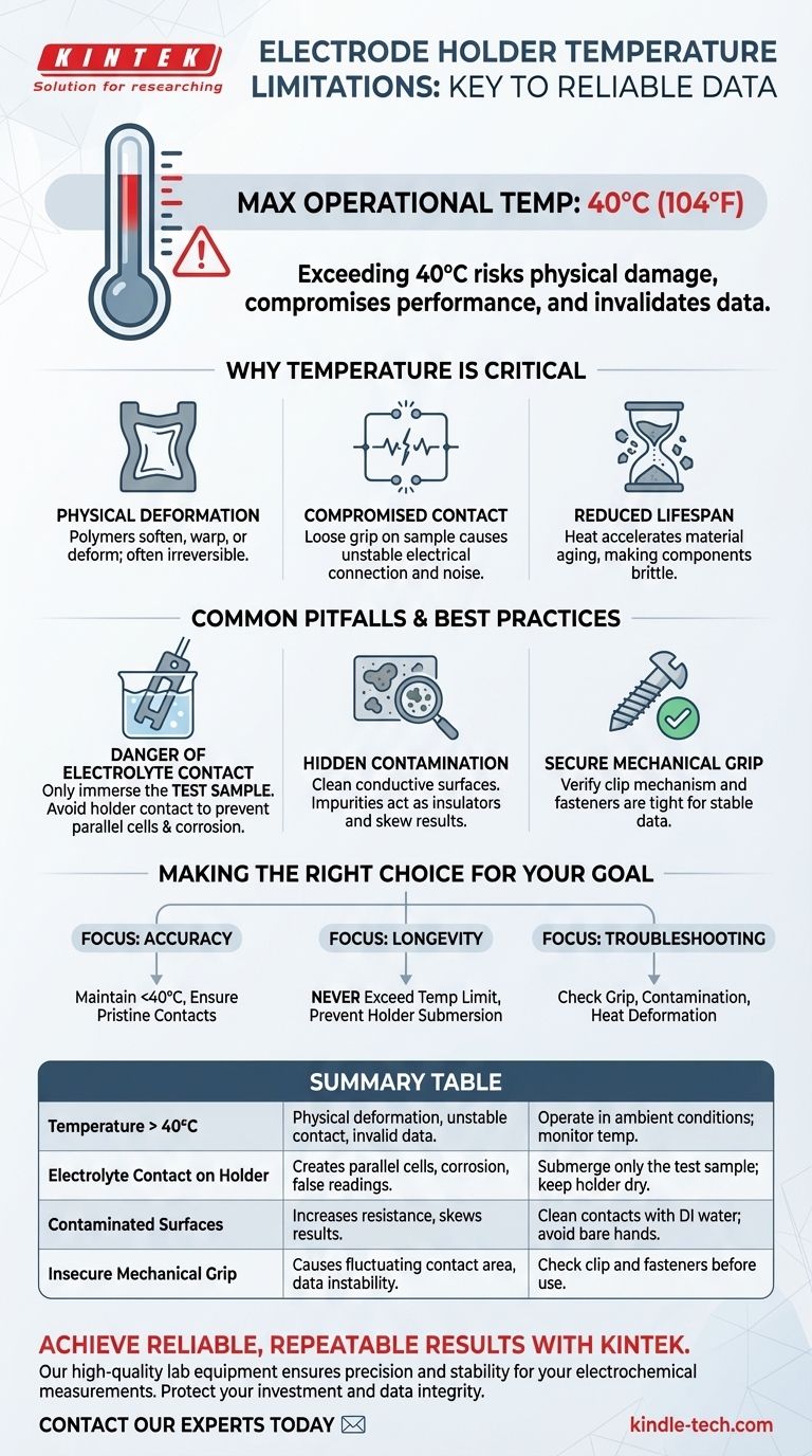전극 홀더의 온도 제한은 어떻게 됩니까? 정확한 측정 및 장비 보호 시각적 가이드