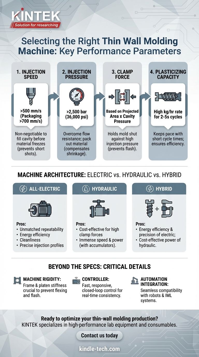 Quels sont les paramètres à prendre en compte pour sélectionner la presse à mouler pour parois minces ? Spécifications clés pour une production à grande vitesse Guide Visuel