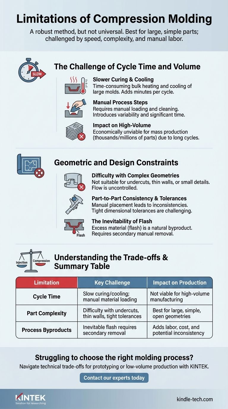 压缩成型有哪些局限性？周期较慢、设计较简单以及人工成本较高 图解指南