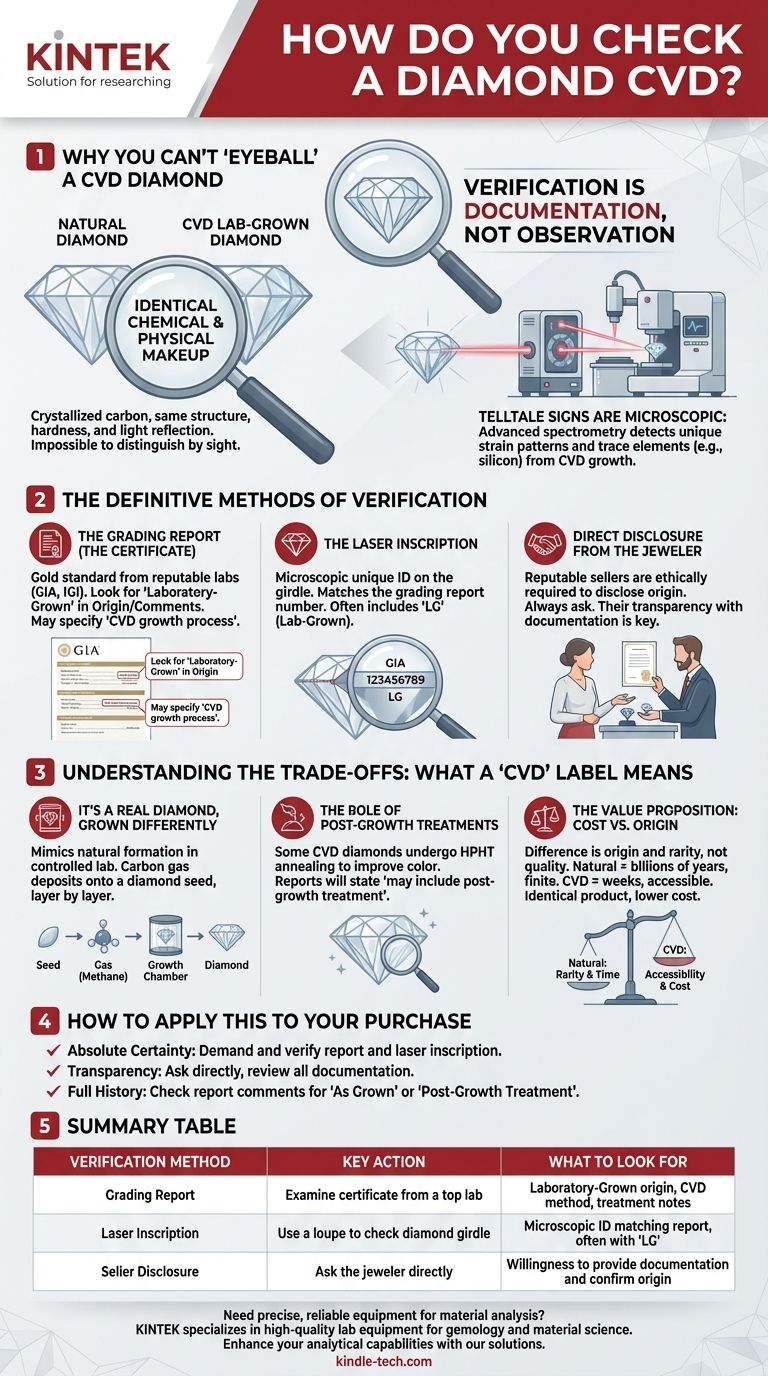 如何检测钻石是CVD培育的？自信地验证您的实验室培育钻石 图解指南