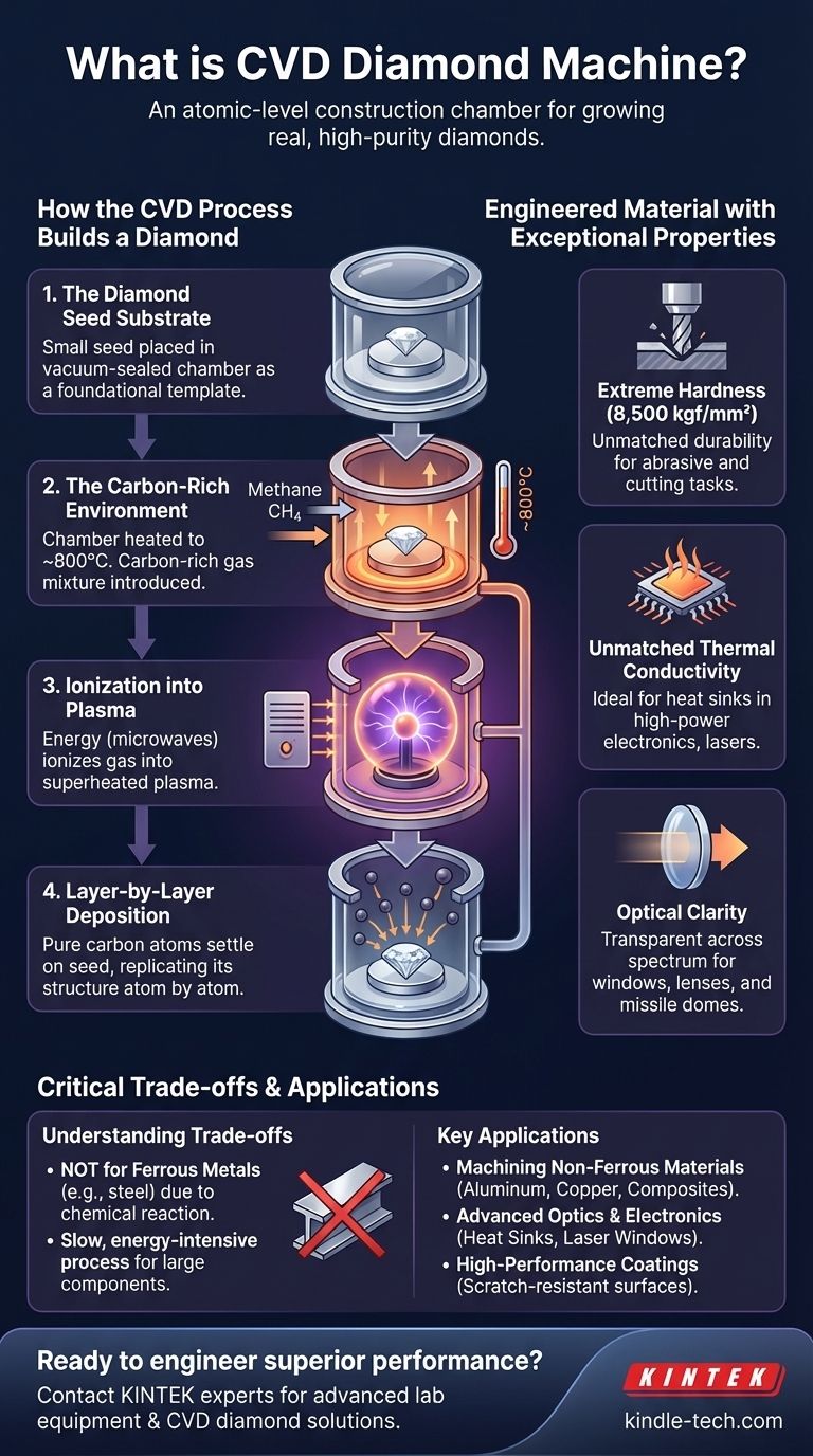¿Qué es una máquina de diamante CVD? Desbloqueando el poder de la ingeniería de diamantes cultivados en laboratorio Guía Visual