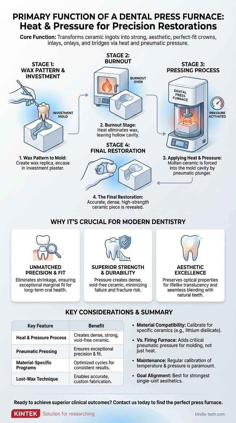歯科用プレスファーネスの主な機能は何ですか？ 強くて審美的な歯科修復物を製作すること ビジュアルガイド