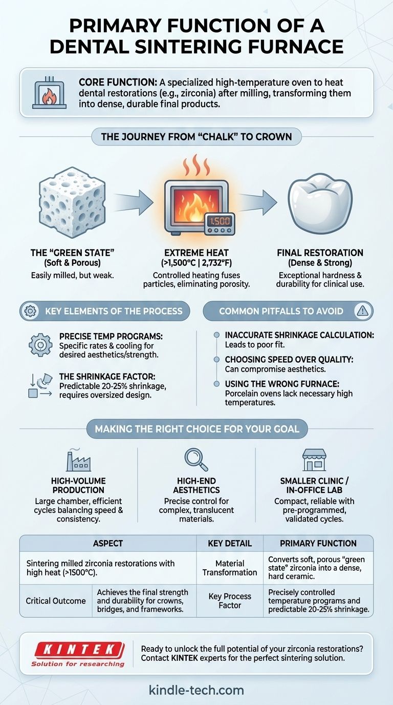 歯科用焼結炉の主な機能は何ですか？ジルコニアを耐久性のあるクラウンとブリッジに変換する ビジュアルガイド