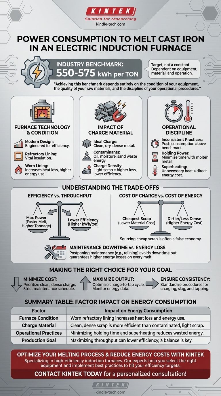 ما هو استهلاك الطاقة المطلوب لصهر الحديد الزهر في فرن؟ تحقيق الكفاءة المثلى لمسبكك دليل مرئي