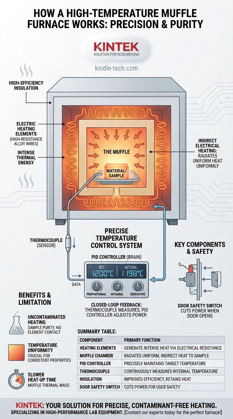 고온 머플로 퍼니스는 어떻게 작동하나요? 오염 없는 균일한 가열 달성 시각적 가이드