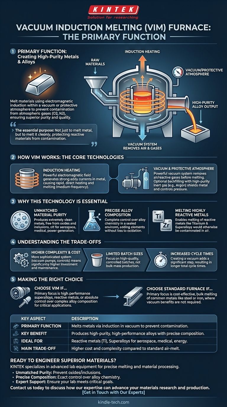 真空誘導溶解炉の主な機能は何ですか？ 高純度金属を高精度で溶解する ビジュアルガイド