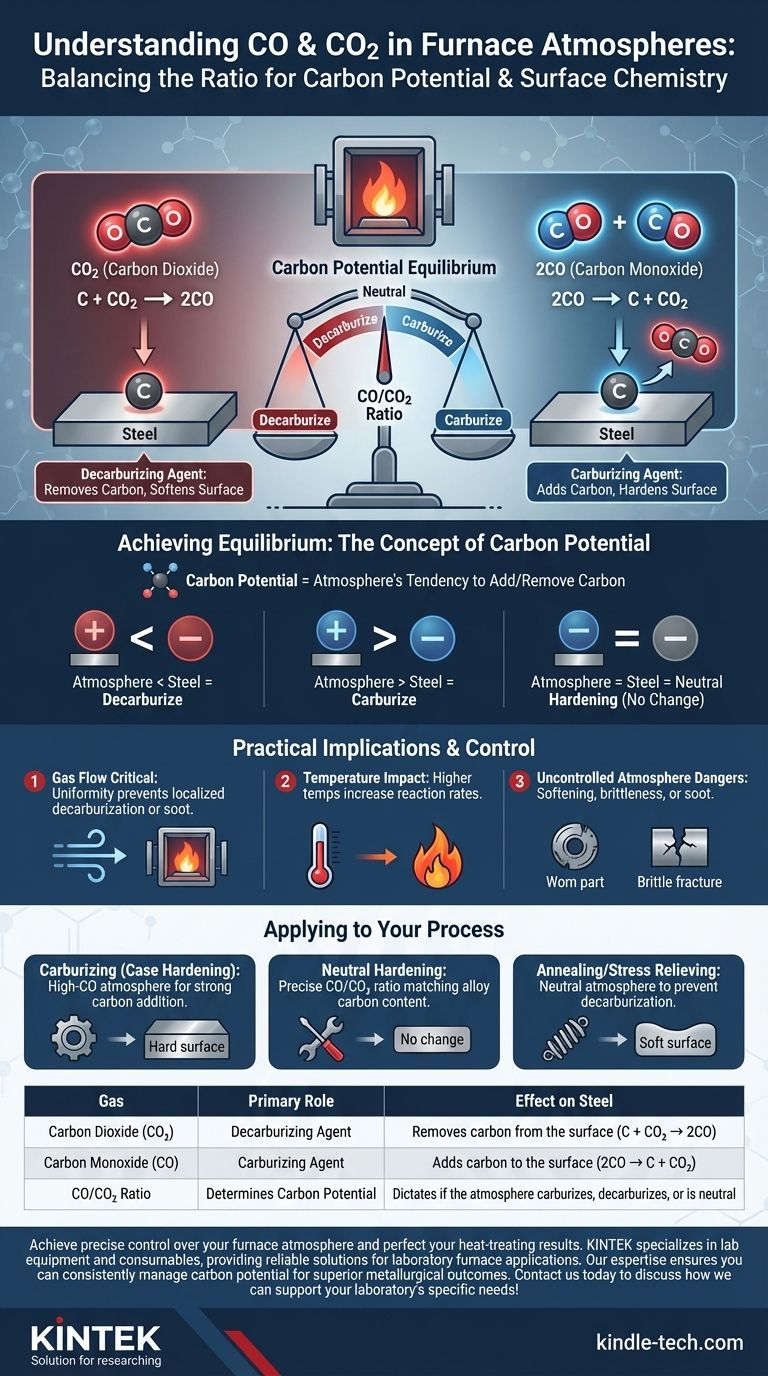 在熔炉气氛中，二氧化碳（CO2）和一氧化碳（CO）是如何运作的？掌握碳势以实现完美的やき入れ 图解指南