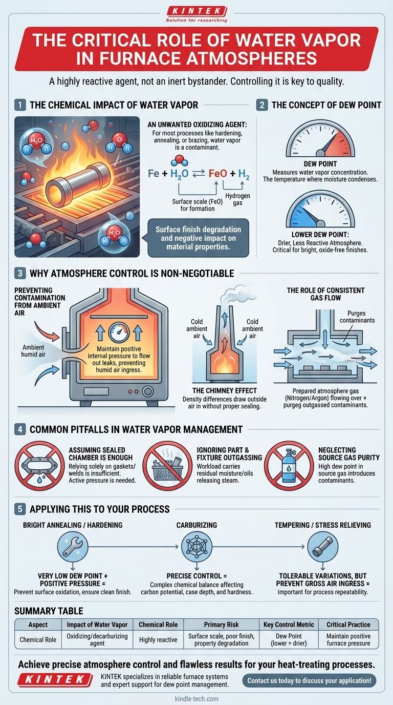 Qual é o papel do vapor de água nas atmosferas de fornos? Controle-o para Prevenir Oxidação e Defeitos Guia Visual