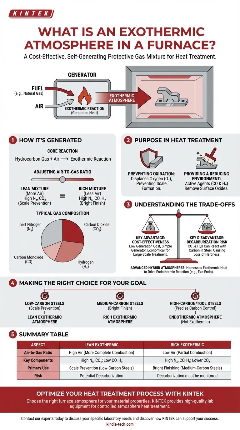 ¿Qué es una atmósfera exotérmica en un horno? Una guía para la protección rentable de metales Guía Visual