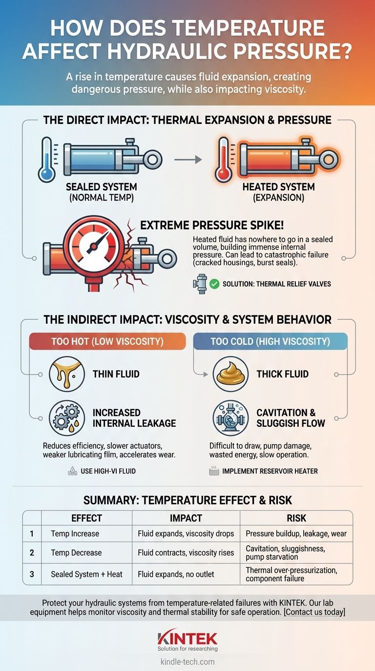 In che modo la temperatura influisce sulla pressione idraulica? Comprendere l'espansione termica e i rischi di viscosità Guida Visiva