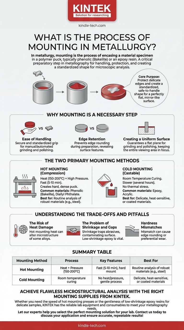 冶金学におけるマウンティング（埋め込み）のプロセスとは？完璧な試料作製ガイド ビジュアルガイド