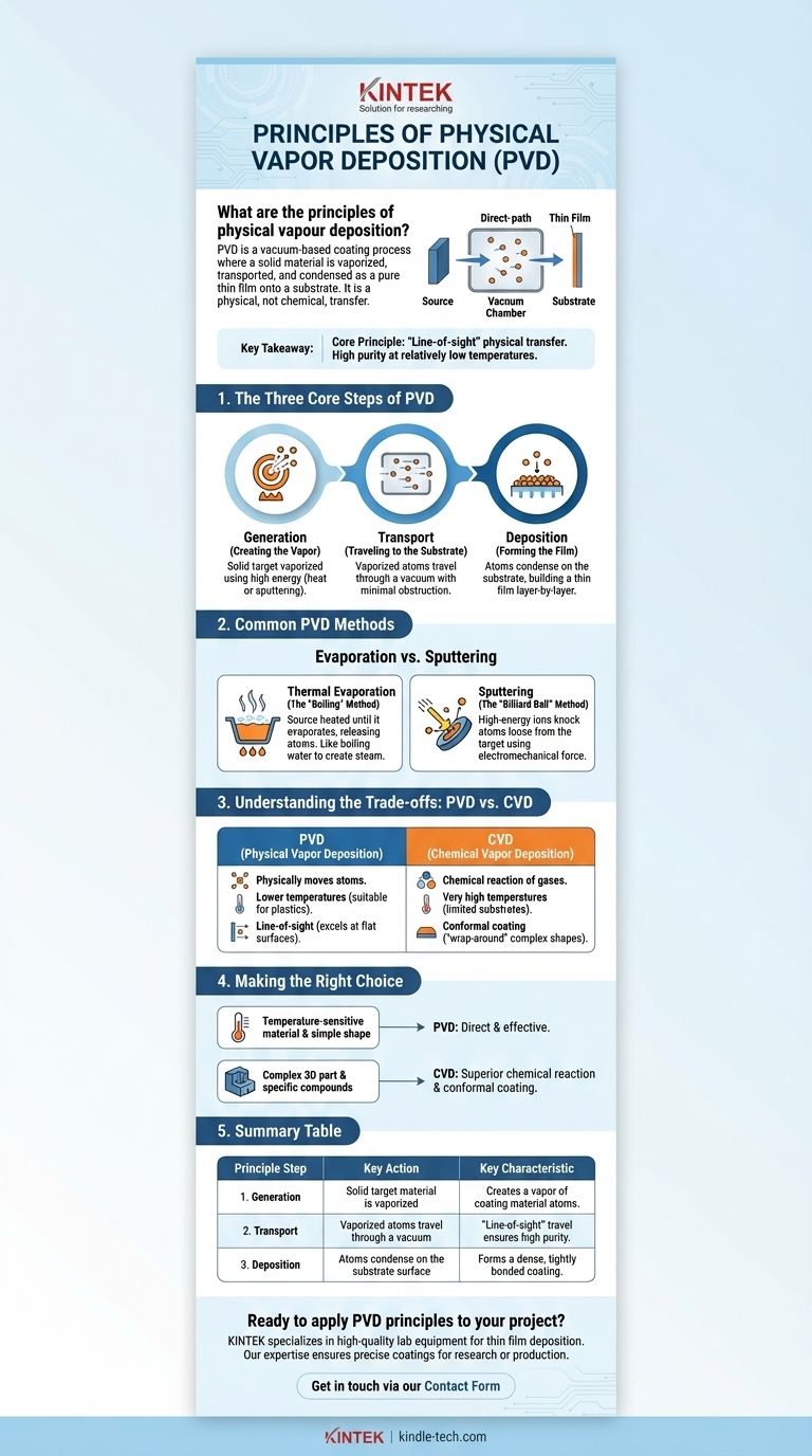Quels sont les principes du dépôt physique en phase vapeur ? Un guide du revêtement de films minces sous vide Guide Visuel