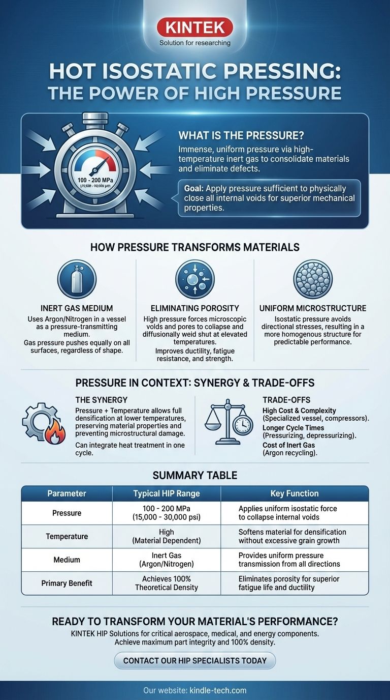 Quelle est la pression du pressage isostatique à chaud ? Atteignez la pleine densité des matériaux grâce au HIP à haute pression Guide Visuel