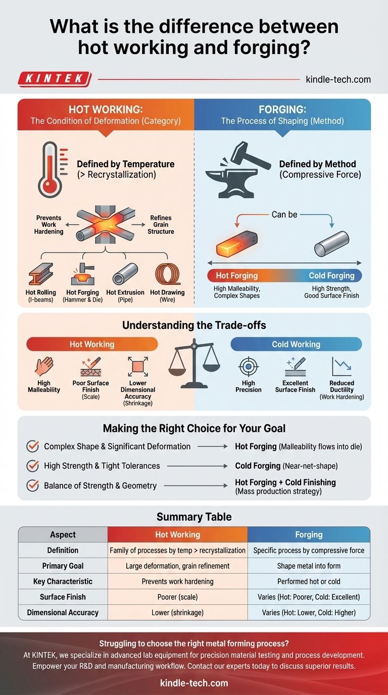 Qual è la differenza tra lavorazione a caldo e forgiatura? Una guida ai processi di formatura dei metalli Guida Visiva