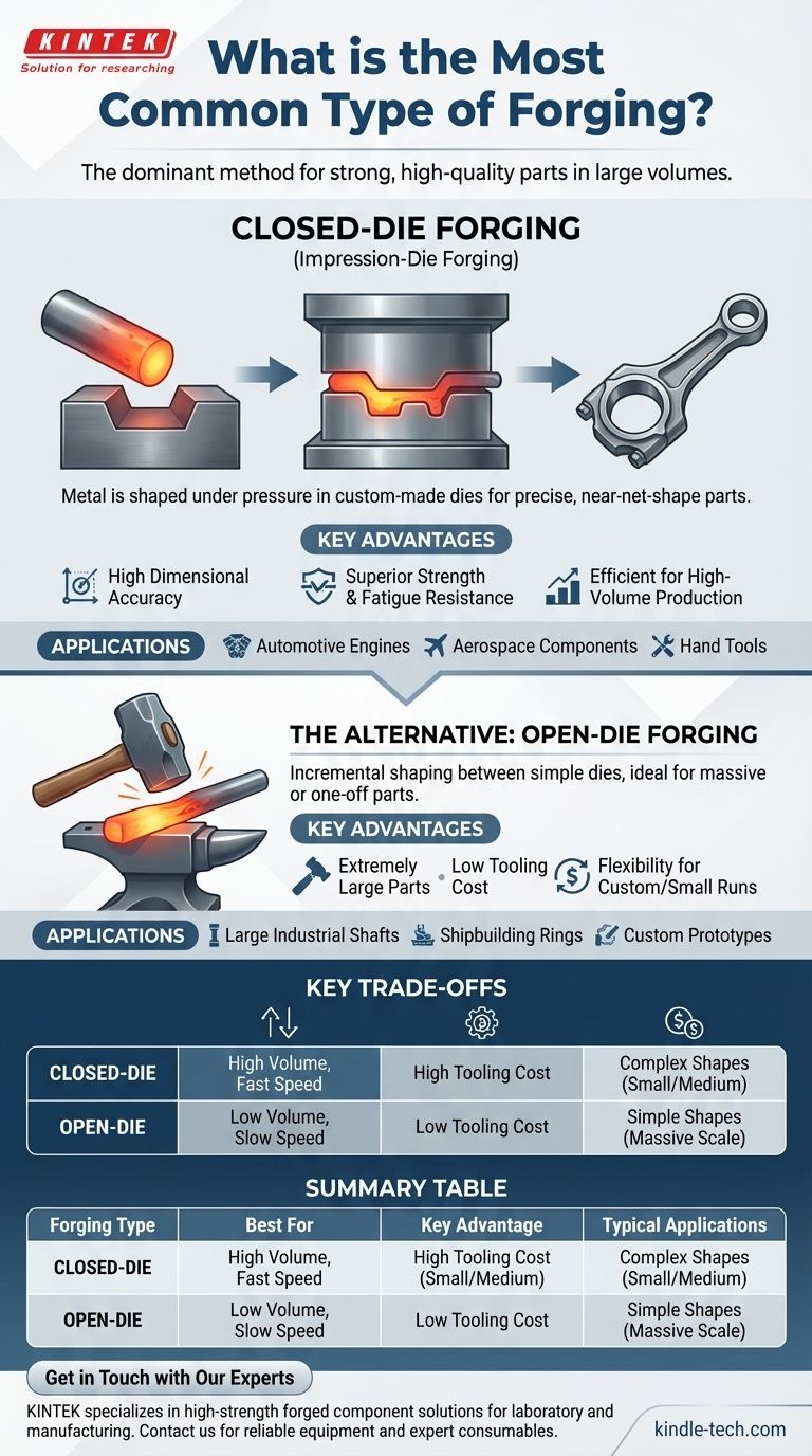 ما هو النوع الأكثر شيوعًا للتشكيل بالطرق؟ اكتشف العملية الصناعية المهيمنة دليل مرئي