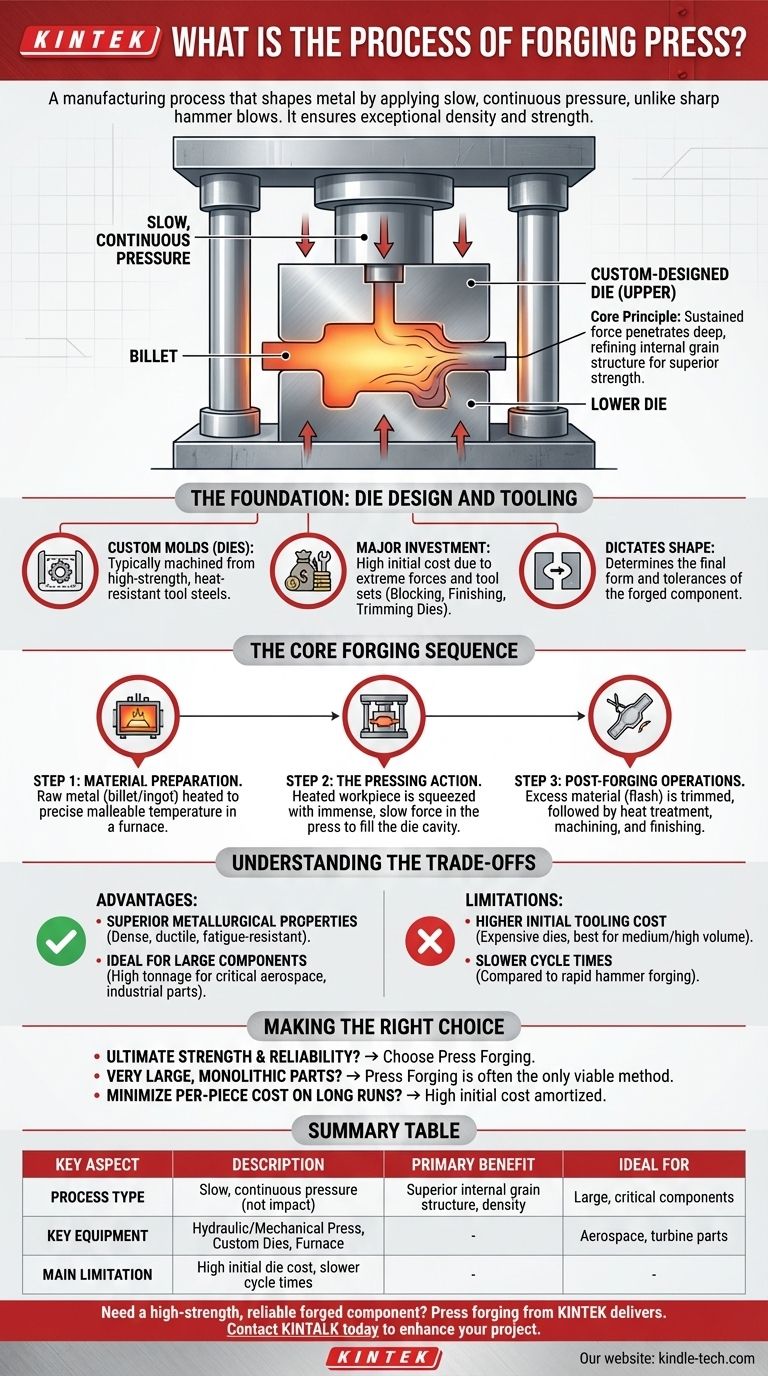 Qual è il processo di forgiatura a pressa? Ottenere una resistenza superiore per componenti metallici critici Guida Visiva