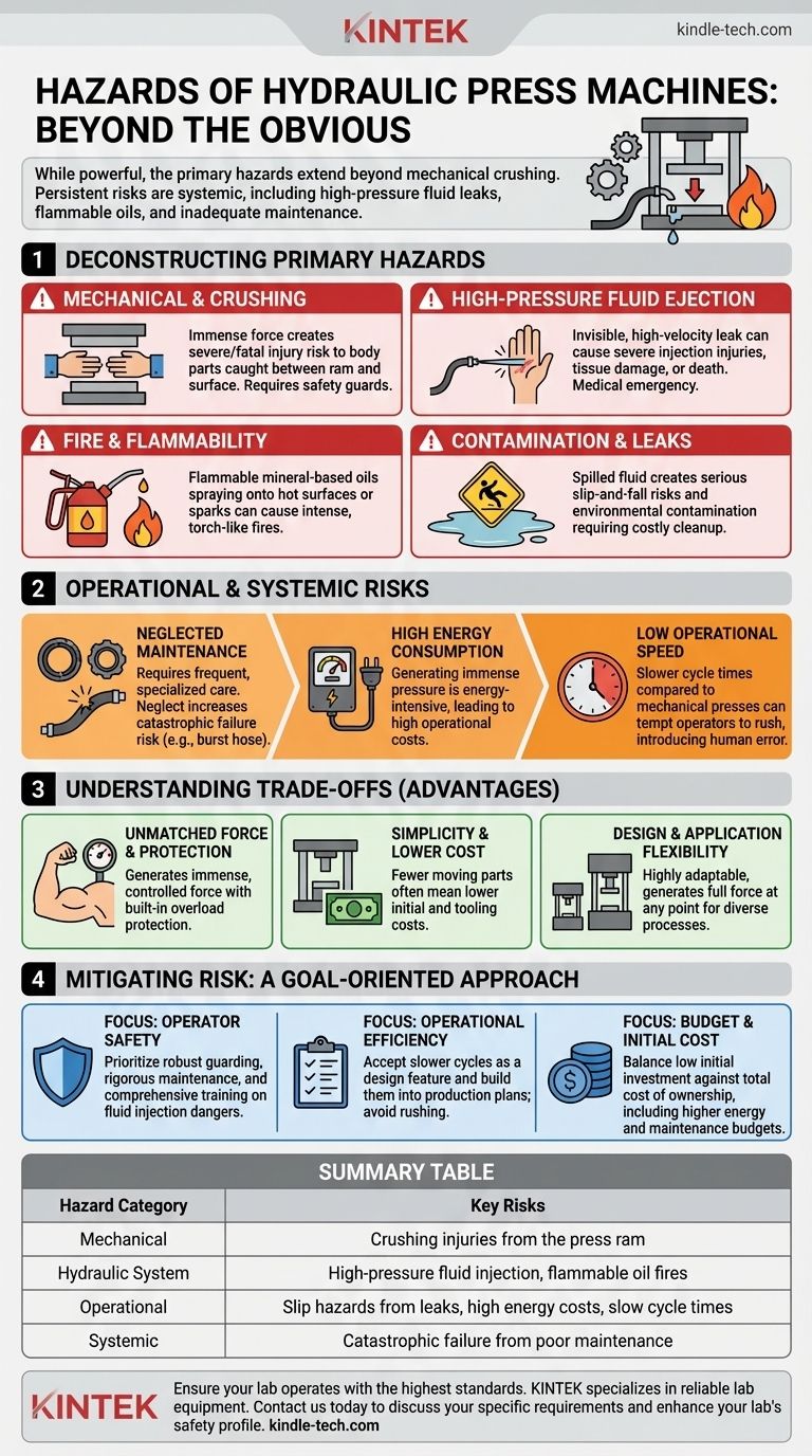 ما هي مخاطر آلة الكبس الهيدروليكي؟ ما وراء السحق، اكتشف المخاطر النظامية دليل مرئي