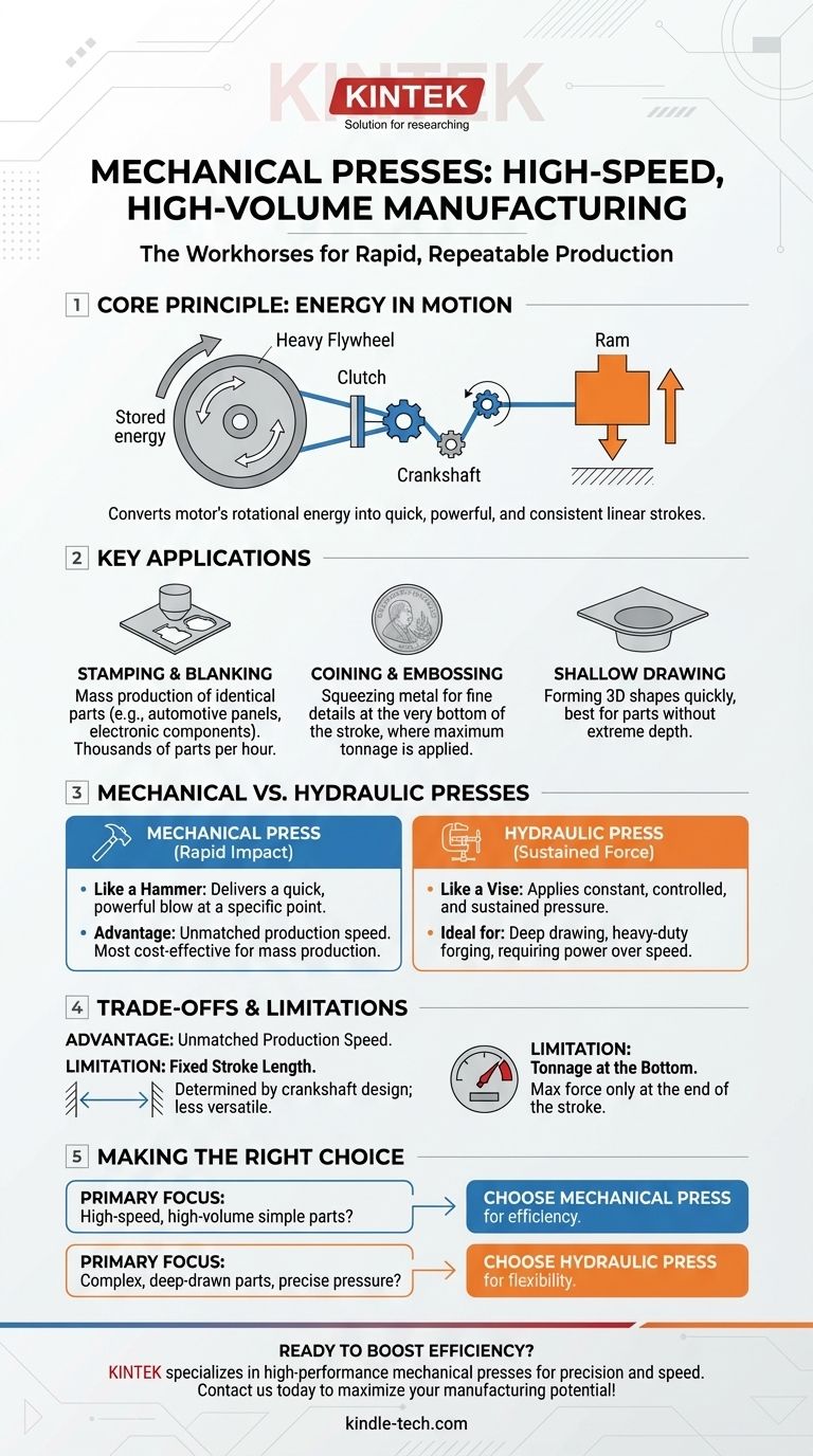 Quali sono le applicazioni della pressa meccanica? Stampaggio ad alta velocità per la produzione di massa Guida Visiva
