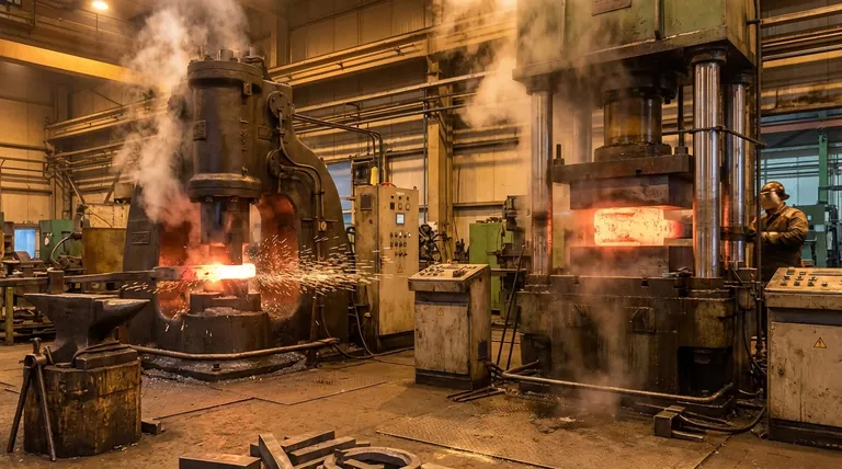 В чем разница между ковочным молотом и ковочным прессом? Удар против давления для получения превосходных металлических деталей