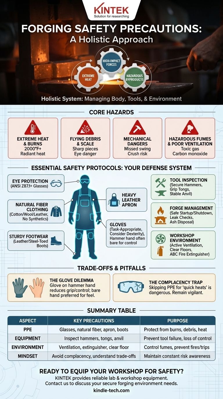 ¿Cuáles son las precauciones de seguridad para la forja? Una guía completa para protegerse contra el calor, la fuerza y los humos Guía Visual