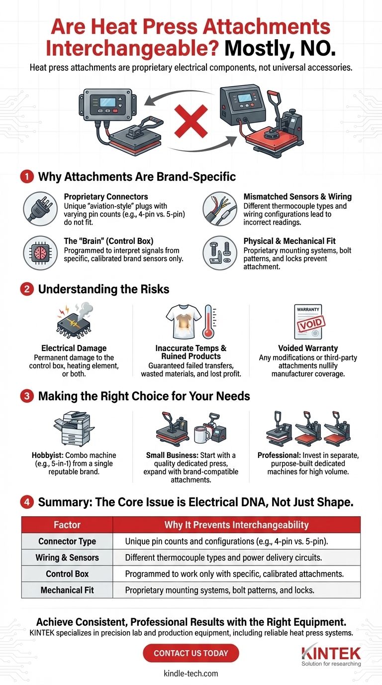热压机附件可以互换吗？避免因品牌特定兼容性而造成的昂贵错误 图解指南