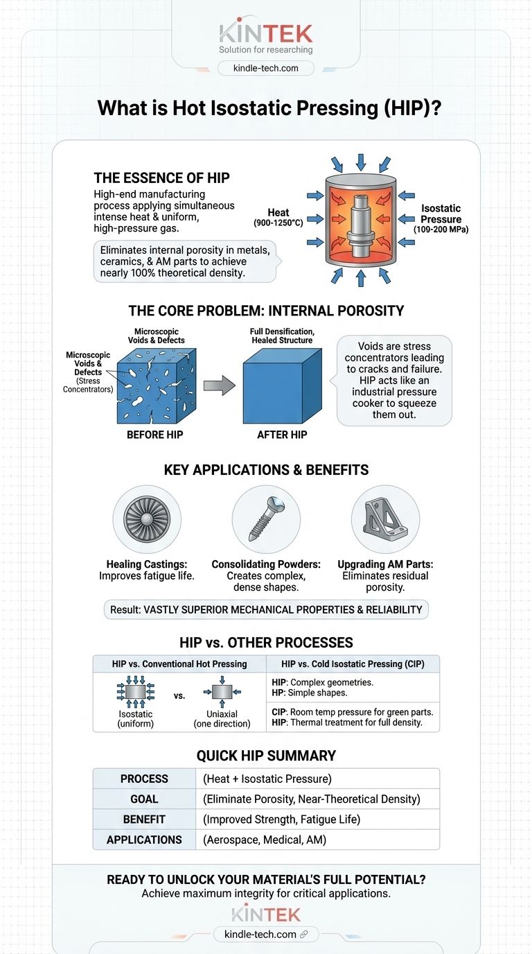 Quelle est la signification du pressage isostatique à chaud ? Atteindre une densité de 100 % et une intégrité matérielle supérieure Guide Visuel