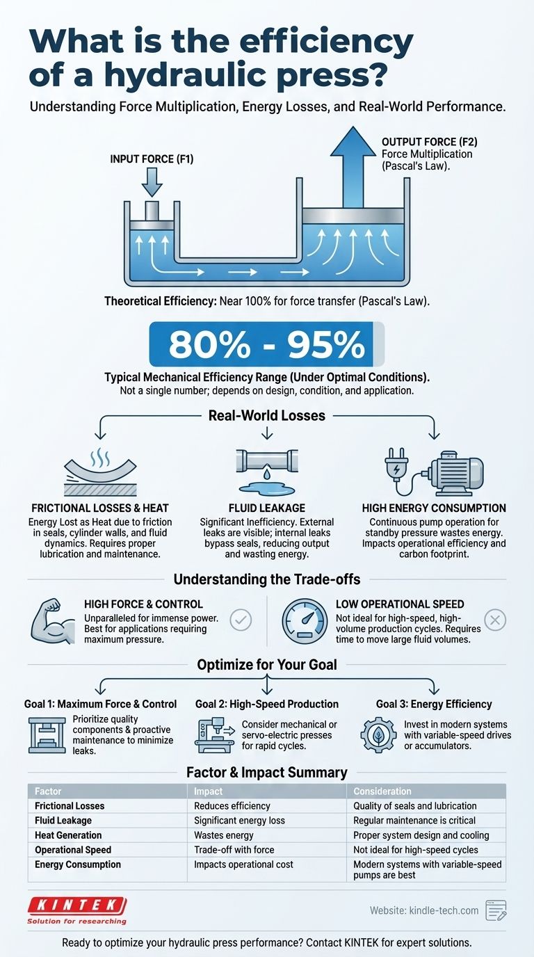 ¿Cuál es la eficiencia de una prensa hidráulica? Maximice la potencia y el rendimiento para sus aplicaciones Guía Visual