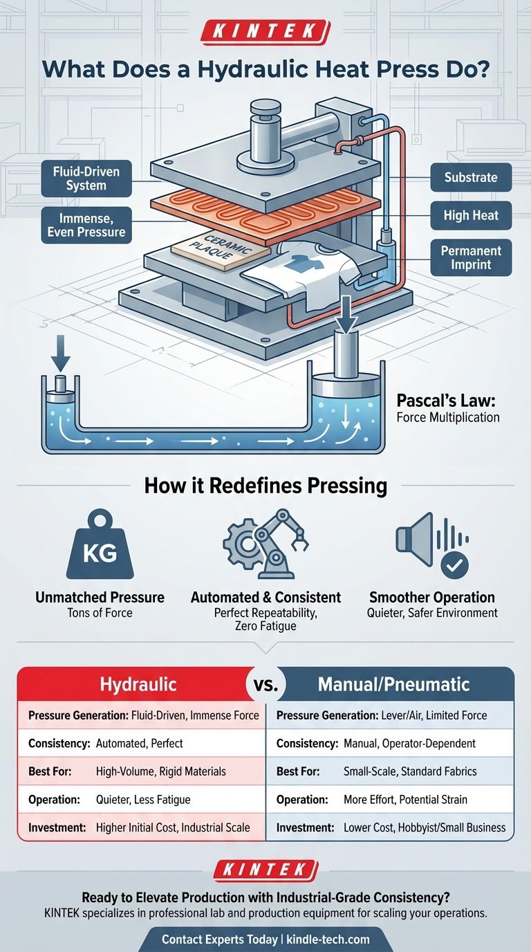 Cosa fa una pressa a caldo idraulica? Ottenere una pressione costante su scala industriale per la produzione ad alto volume Guida Visiva