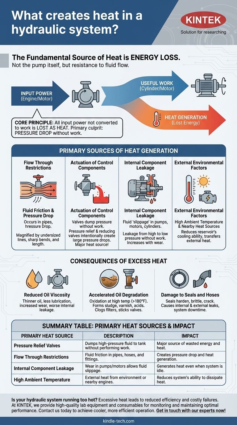 What creates heat in a hydraulic system? Understanding Energy Loss and Pressure Drop Visual Guide