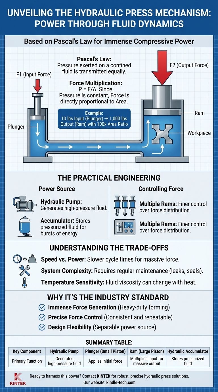 Which mechanism is used in a press machine? Harnessing Hydraulic Power for Maximum Force Visual Guide