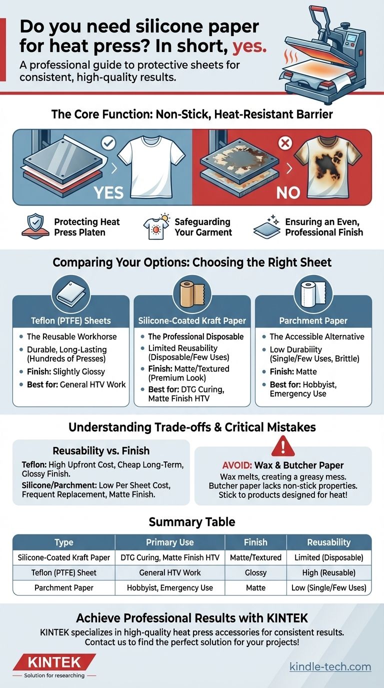 Você precisa de papel de silicone para prensa térmica? O Guia Essencial de Chapas Protetoras Guia Visual