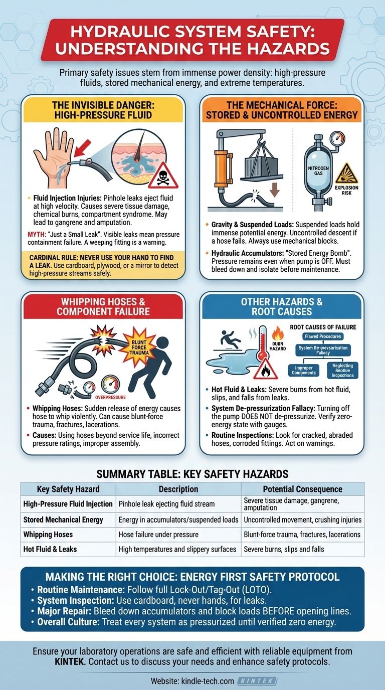 Welche Sicherheitsrisiken bergen Hydrauliksysteme? Hochdruck-Flüssigkeitsinjektion und gespeicherte Energierisiken verstehen Visuelle Anleitung