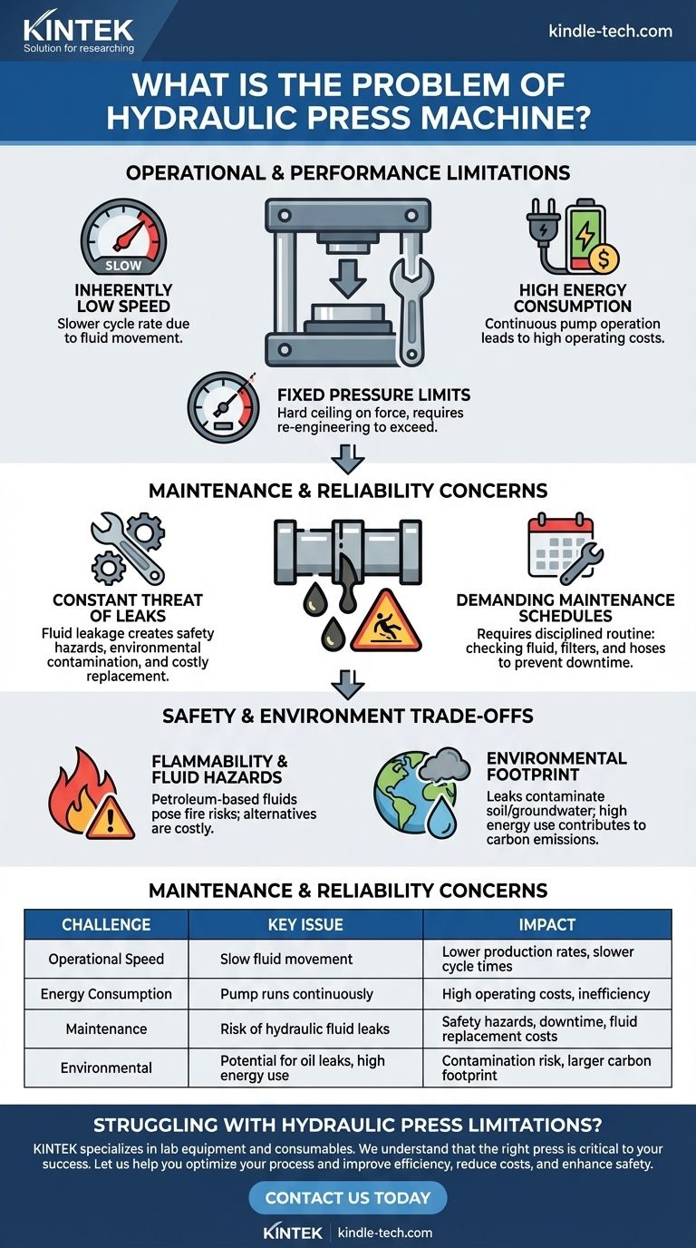 ¿Cuál es el problema de una prensa hidráulica? Comprensión de las compensaciones operativas Guía Visual