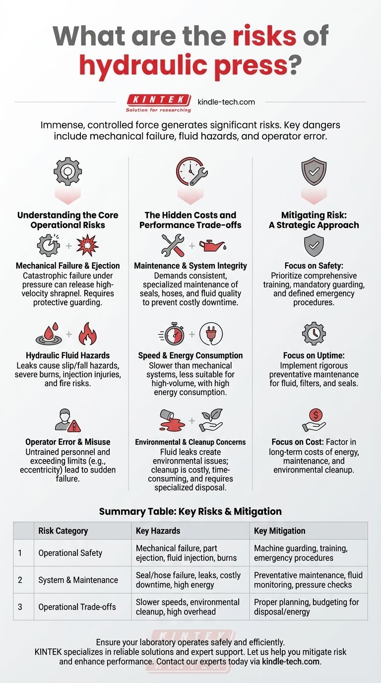¿Cuáles son los riesgos de una prensa hidráulica? Información esencial de seguridad y operación Guía Visual