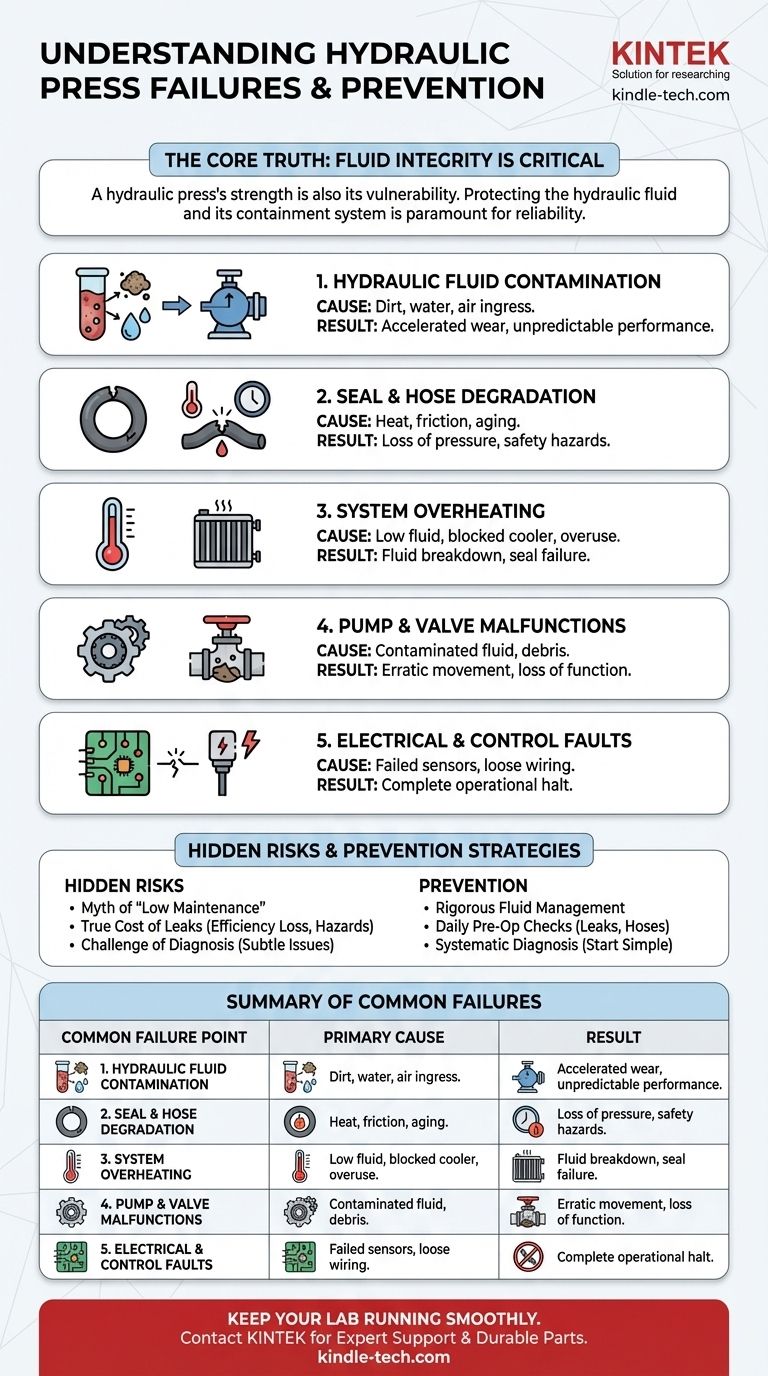 Quelles sont les défaillances d'une presse hydraulique ? Prévenez les temps d'arrêt et assurez la sécurité dans votre laboratoire Guide Visuel