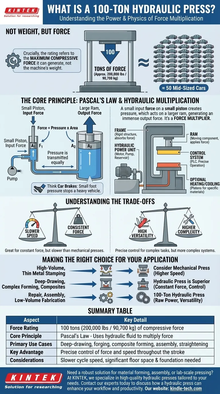 Cos'è una pressa idraulica da 100 tonnellate? Sfruttare una forza immensa per applicazioni industriali Guida Visiva