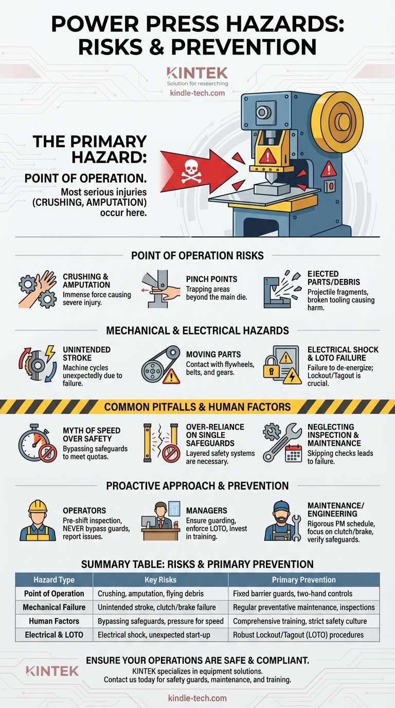 Welche Gefahren birgt eine Kraftpresse? Schützen Sie Ihr Team vor Quetsch- und Amputationsrisiken Visuelle Anleitung
