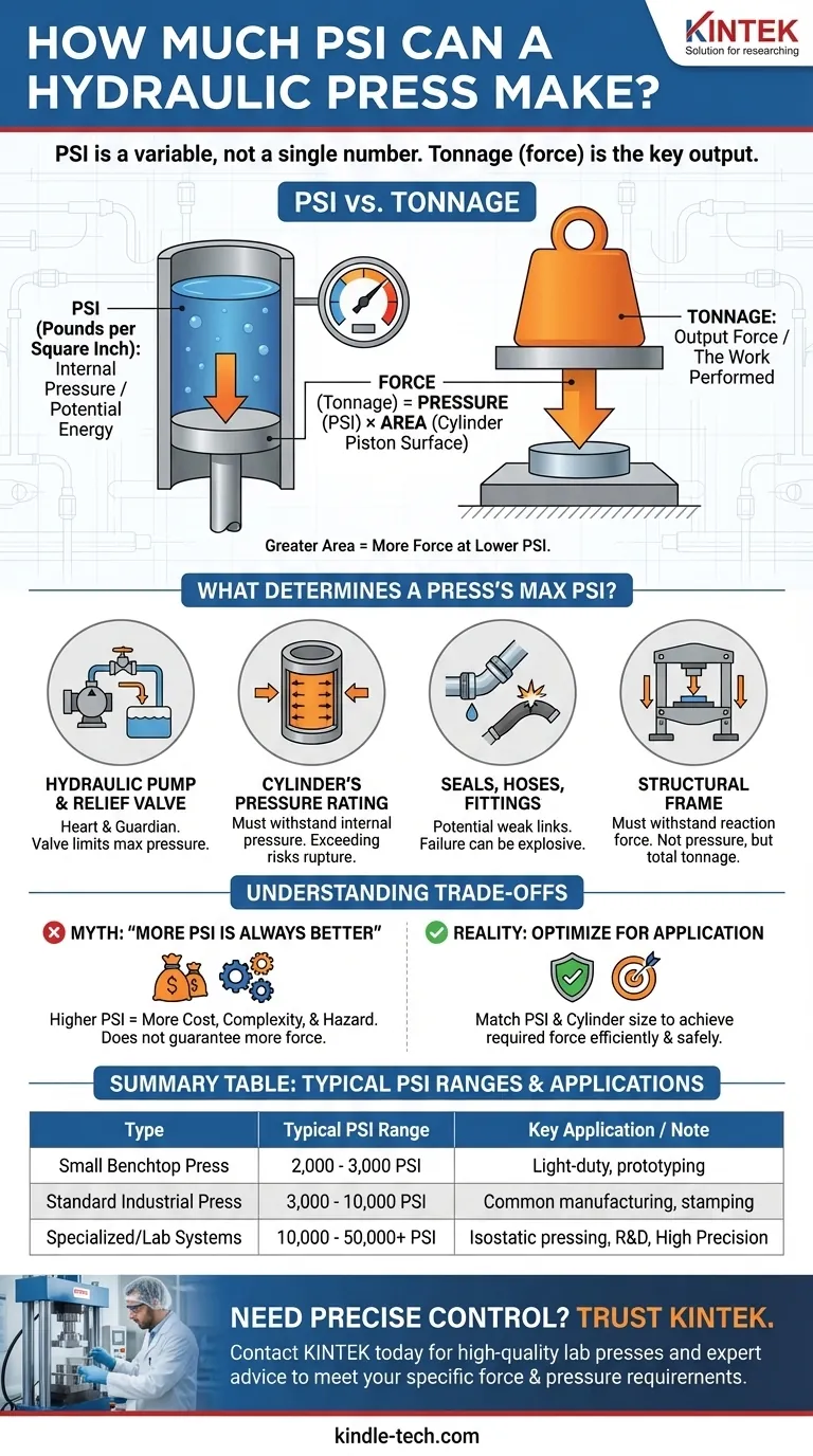 油圧プレスはどれくらいのPSIを発生させることができますか？2,000 PSIから50,000 PSI超までを解説 ビジュアルガイド