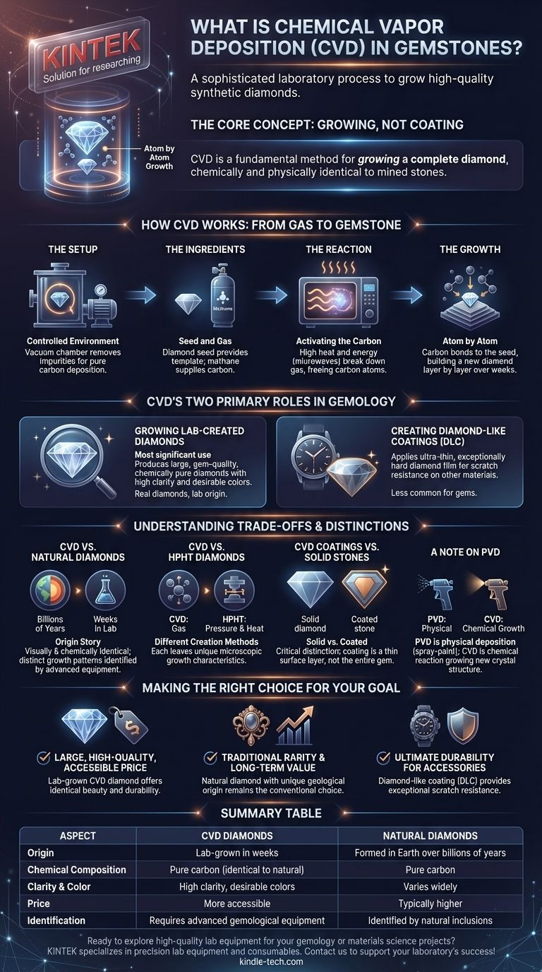 What is chemical vapor deposition in gemstones? A Guide to Lab-Grown Diamonds Visual Guide