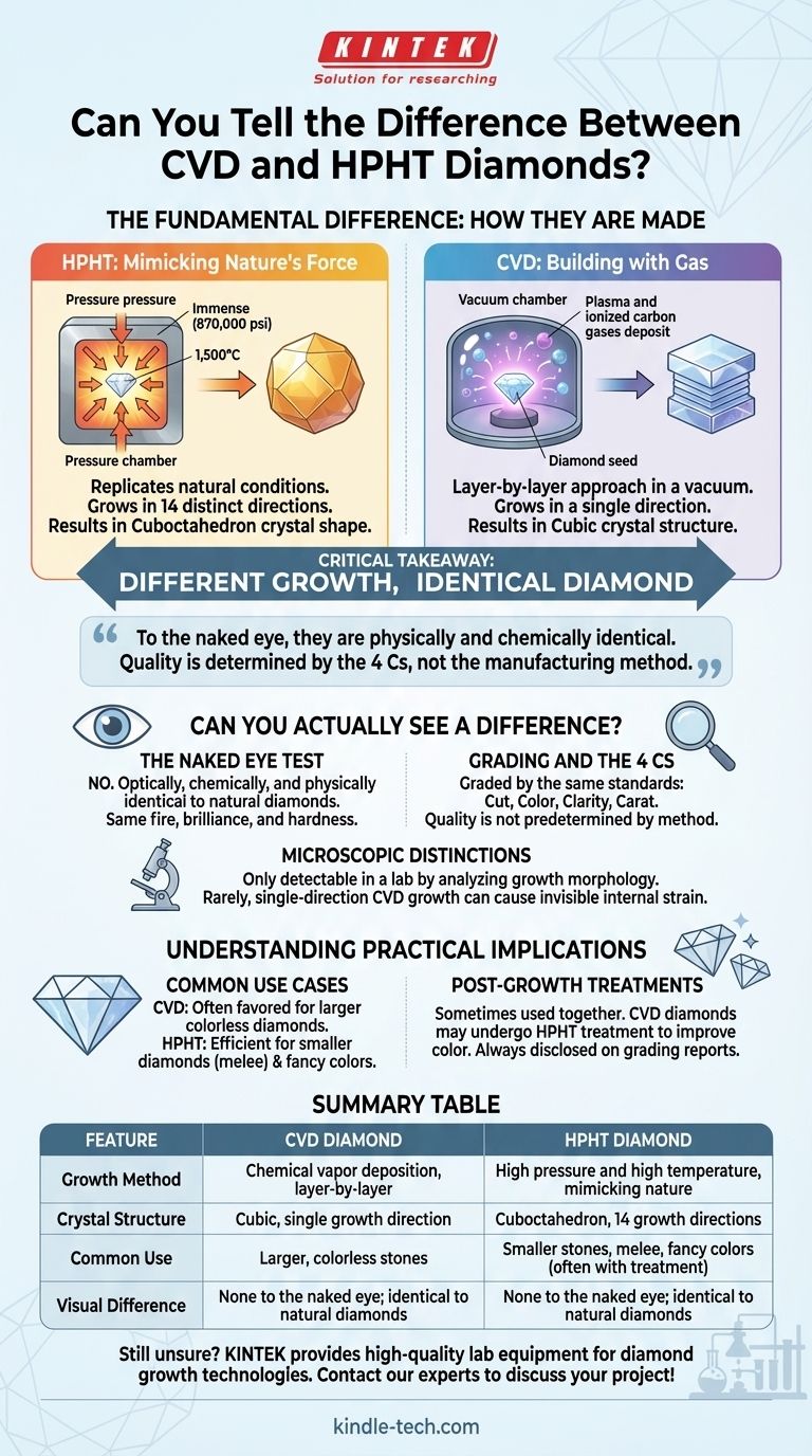 هل يمكنك التمييز بين الماس CVD و Hpht؟ دليل لاختيار الماس المزروع في المختبر المناسب دليل مرئي