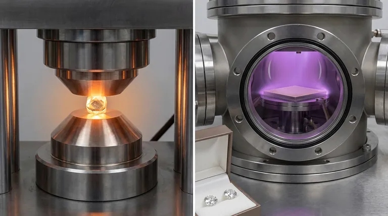 Consegue diferenciar diamantes CVD e HPHT? Um Guia para Escolher o Diamante Cultivado em Laboratório Certo