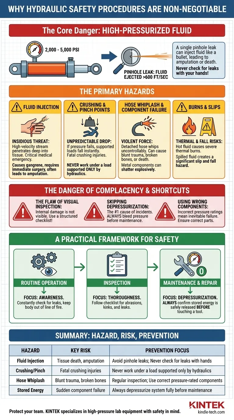 Warum müssen Sie die Sicherheitsverfahren bei der Verwendung von Hydraulikwerkzeugen befolgen? Katastrophale Ausfälle und Verletzungen vermeiden Visuelle Anleitung