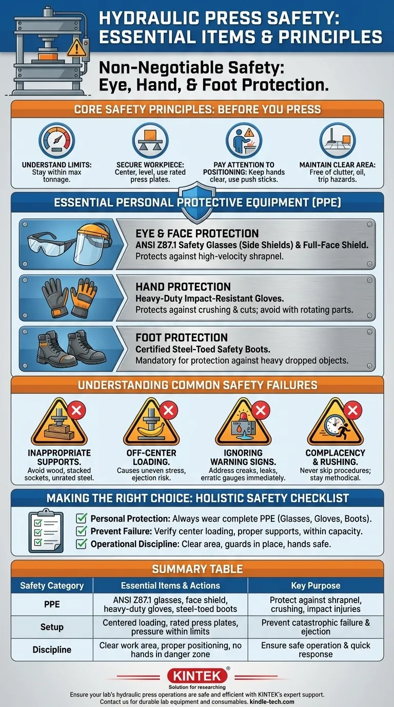 Quais itens de segurança devem ser usados ao operar uma prensa hidráulica? EPI essencial e procedimentos para prevenir acidentes Guia Visual