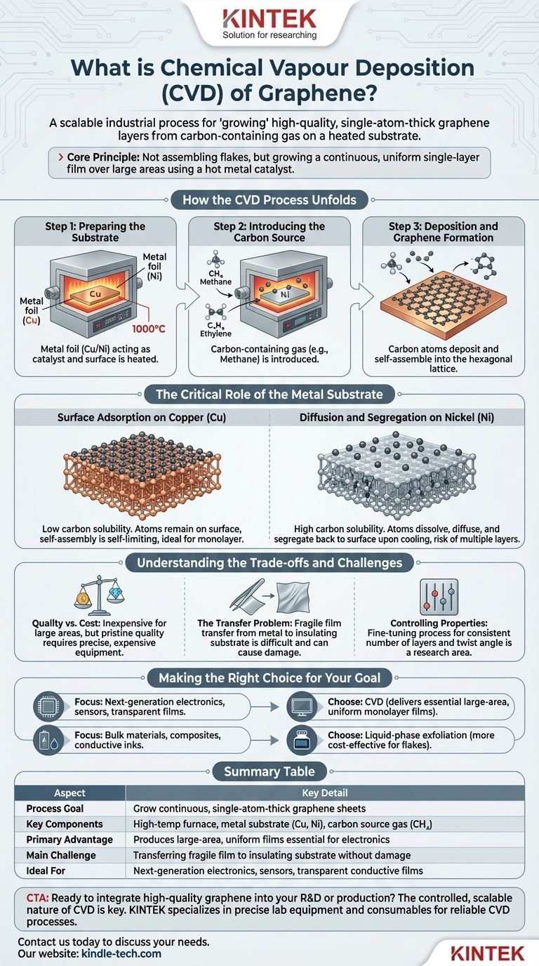 グラフェンの化学気相成長（CVD）とは何ですか？大面積・高品質グラフェン膜の成長 ビジュアルガイド