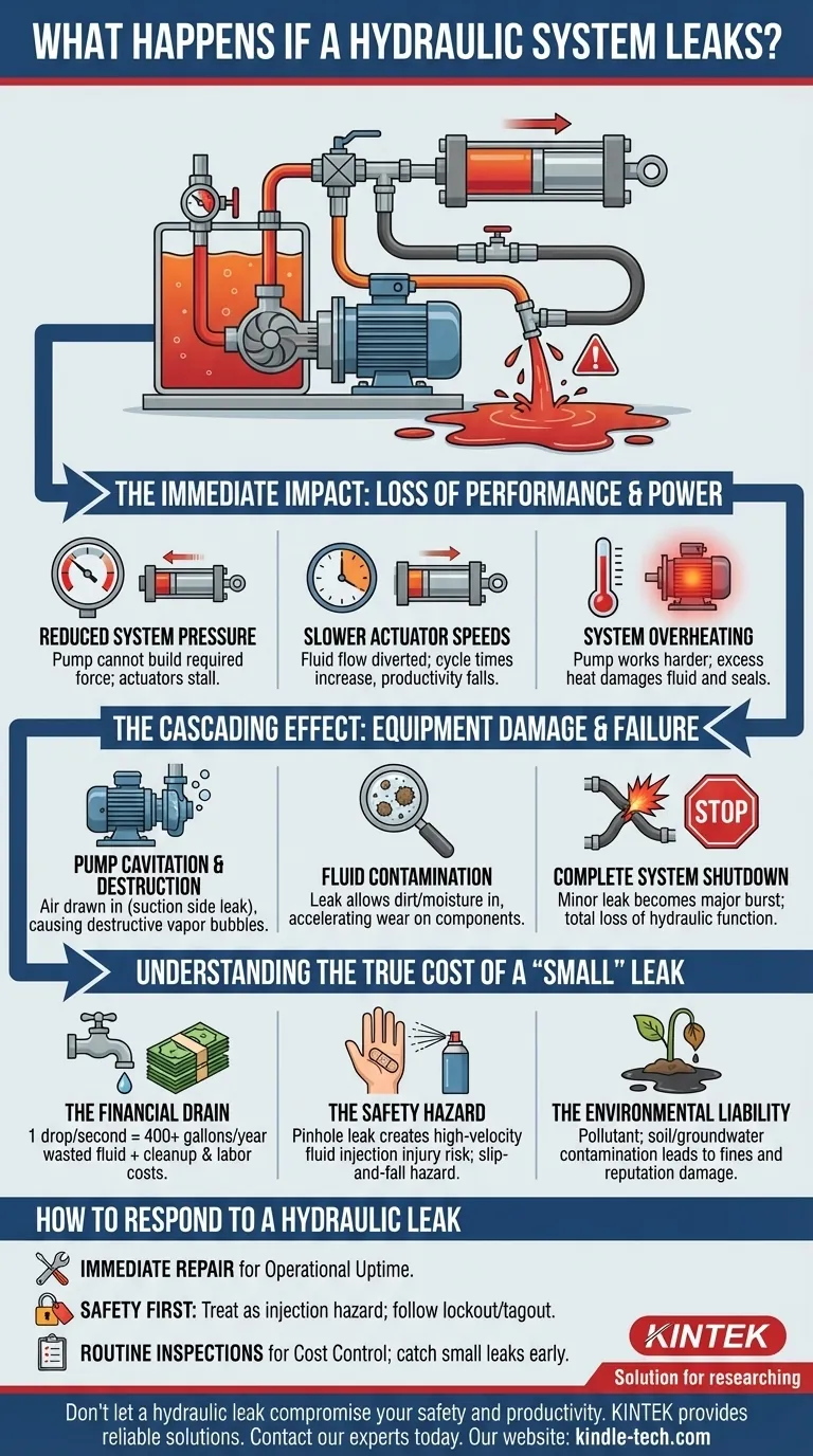 O que acontece se um sistema hidráulico vazar? Previna Danos Caros e Riscos de Segurança Guia Visual