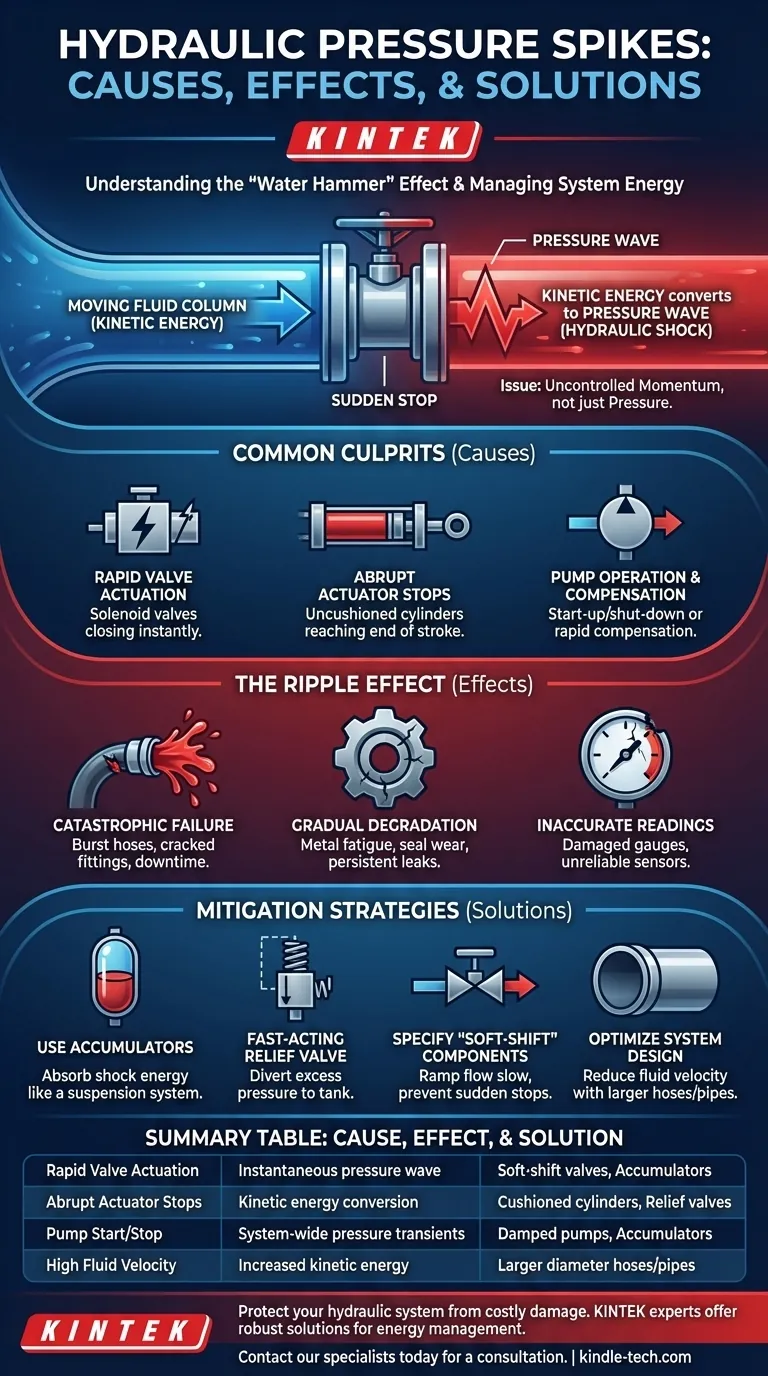 ما الذي يسبب ارتفاعات الضغط الهيدروليكي؟ منع تلف النظام بسبب الصدمة الهيدروليكية دليل مرئي