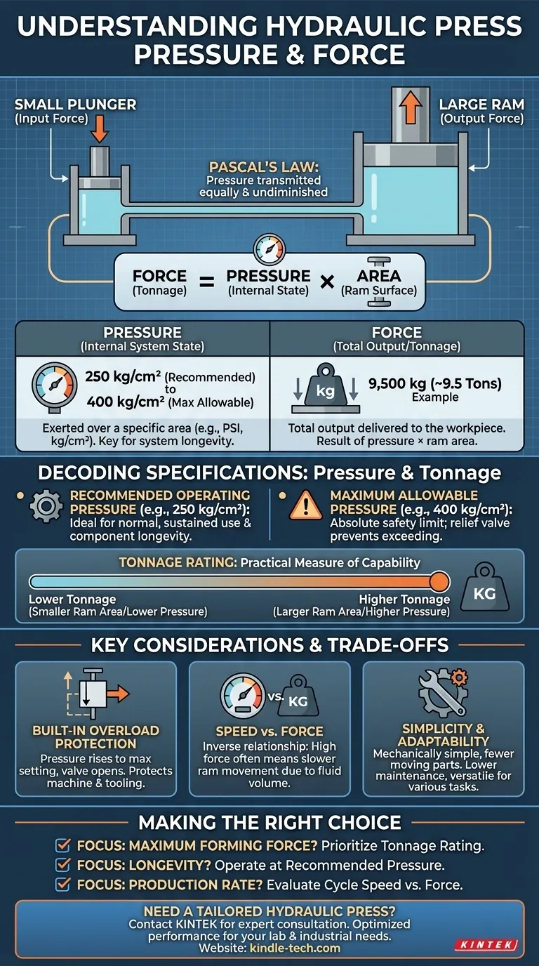 液压机的压力是多少？了解吨位、力和安全操作 图解指南