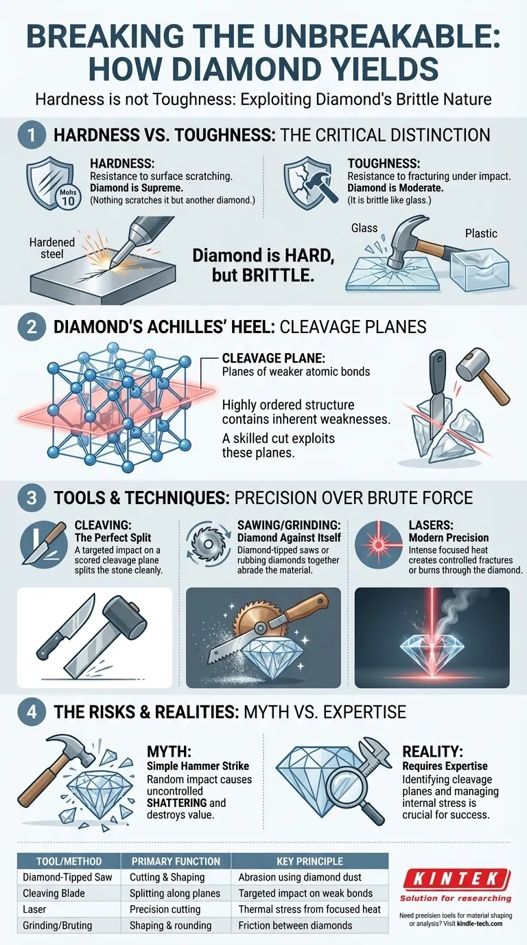 어떤 도구가 다이아몬드를 깨뜨릴 수 있을까요? 과학과 기술 이해하기 시각적 가이드