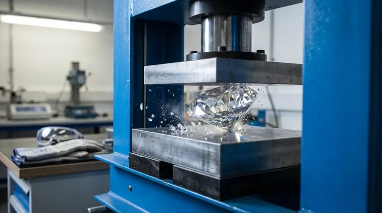 液压机能砸碎钻石吗？是的，原因在于硬度不等于韧性。