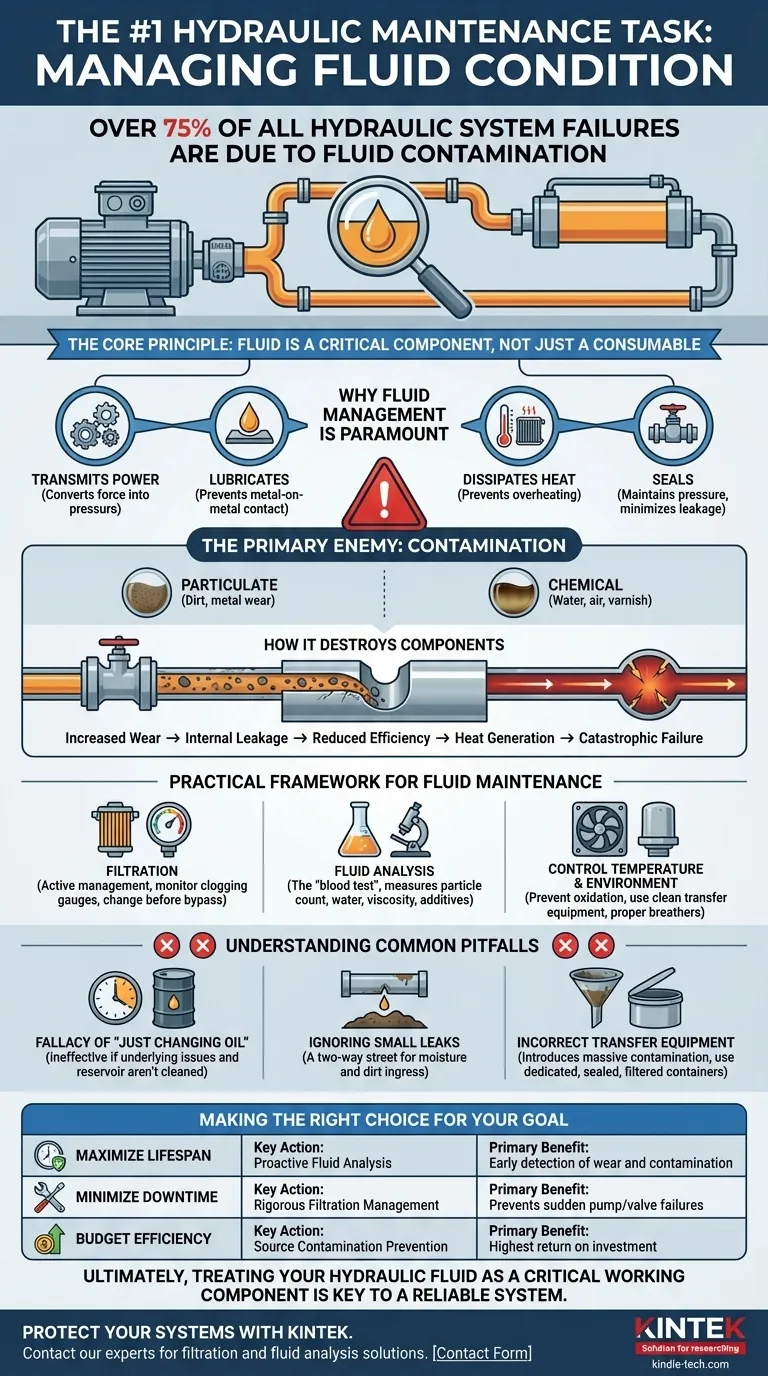 Qual è il compito di manutenzione più importante in un sistema idraulico? Previeni il 75% dei guasti con la gestione dei fluidi Guida Visiva